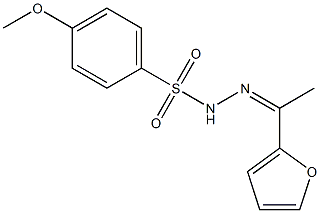 N-[(Z)-1-(furan-2-yl)ethylideneamino]-4-methoxybenzenesulfonamide Struktur