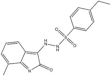 4-ethyl-N'-(7-methyl-2-oxoindol-3-yl)benzenesulfonohydrazide Struktur