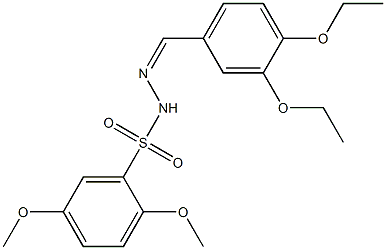 N-[(Z)-(3,4-diethoxyphenyl)methylideneamino]-2,5-dimethoxybenzenesulfonamide Struktur