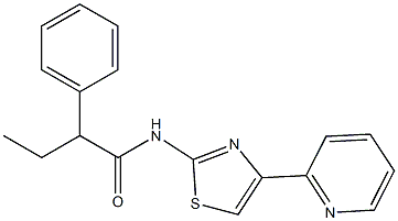 2-phenyl-N-(4-pyridin-2-yl-1,3-thiazol-2-yl)butanamide Struktur