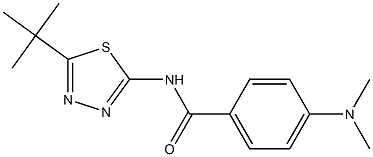 N-(5-tert-butyl-1,3,4-thiadiazol-2-yl)-4-(dimethylamino)benzamide Struktur