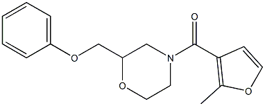 (2-methylfuran-3-yl)-[2-(phenoxymethyl)morpholin-4-yl]methanone Struktur