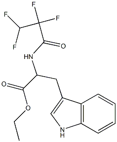 ethyl 3-(1H-indol-3-yl)-2-(2,2,3,3-tetrafluoropropanoylamino)propanoate Struktur