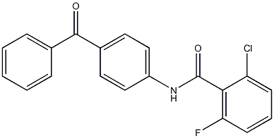 N-(4-benzoylphenyl)-2-chloro-6-fluorobenzamide Struktur