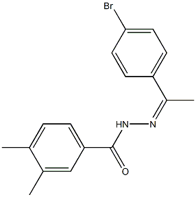 N-[(Z)-1-(4-bromophenyl)ethylideneamino]-3,4-dimethylbenzamide Struktur