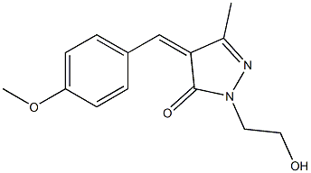 (4Z)-2-(2-hydroxyethyl)-4-[(4-methoxyphenyl)methylidene]-5-methylpyrazol-3-one Struktur