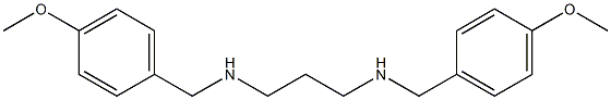 N,N'-bis[(4-methoxyphenyl)methyl]propane-1,3-diamine Struktur