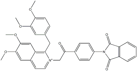 2-[4-[2-[1-[(3,4-dimethoxyphenyl)methyl]-6,7-dimethoxyisoquinolin-2-ium-2-yl]acetyl]phenyl]isoindole-1,3-dione Struktur