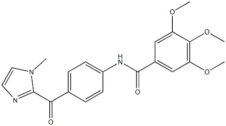 3,4,5-trimethoxy-N-[4-(1-methylimidazole-2-carbonyl)phenyl]benzamide Struktur