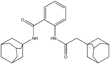 N-(1-adamantyl)-2-[[2-(1-adamantyl)acetyl]amino]benzamide Struktur