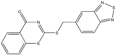 2-(2,1,3-benzothiadiazol-5-ylmethylsulfanyl)-1,3-benzothiazin-4-one Struktur