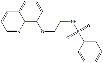 N-(2-quinolin-8-yloxyethyl)benzenesulfonamide Struktur