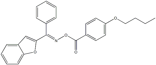 [(E)-[1-benzofuran-2-yl(phenyl)methylidene]amino] 4-butoxybenzoate Struktur