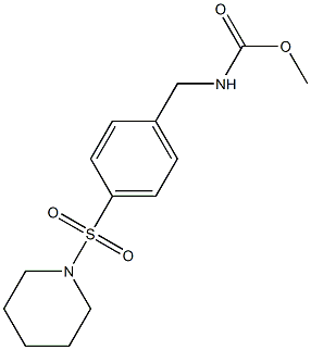 methyl N-[(4-piperidin-1-ylsulfonylphenyl)methyl]carbamate Struktur