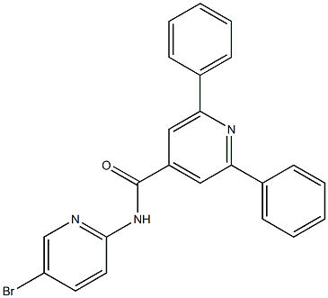 N-(5-bromopyridin-2-yl)-2,6-diphenylpyridine-4-carboxamide Struktur