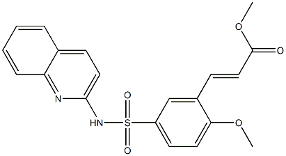 methyl (E)-3-[2-methoxy-5-(quinolin-2-ylsulfamoyl)phenyl]prop-2-enoate Struktur