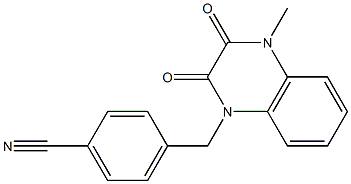 4-[(4-methyl-2,3-dioxoquinoxalin-1-yl)methyl]benzonitrile Struktur