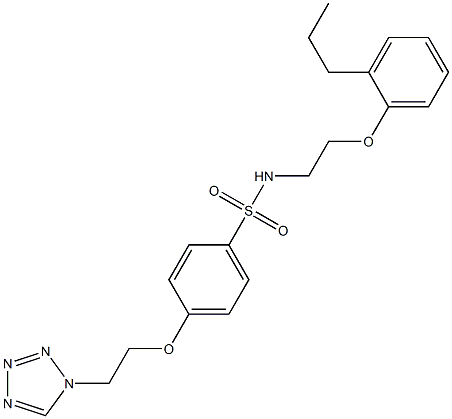 N-[2-(2-propylphenoxy)ethyl]-4-[2-(tetrazol-1-yl)ethoxy]benzenesulfonamide Struktur