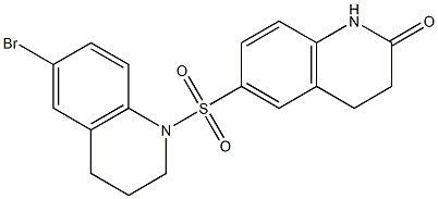 6-[(6-bromo-3,4-dihydro-2H-quinolin-1-yl)sulfonyl]-3,4-dihydro-1H-quinolin-2-one Struktur