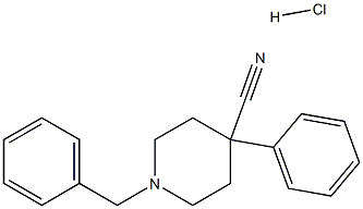 1-N-Benzyl-4-cyano-4-phenylpiperidine hydrochloride Structure