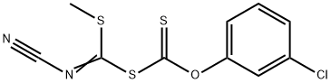 O-(3-Chlorophenyl)S-[cyanamide(methylthio)-methyl]carbonodithioate Struktur