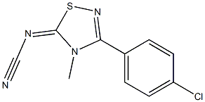 5-Cyanimino-4,5-dihydro-4-methyl-3-(4-chlorophenyl)-1,2,4-thiadiazole Struktur