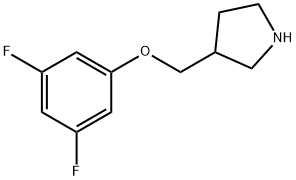 3-(3,5-Difluoro-phenoxymethyl)-pyrrolidine Struktur