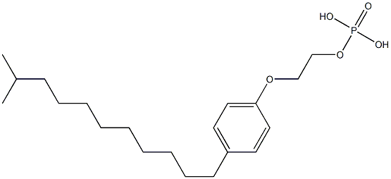 2-[2(or4)-isododecylphenoxy]ethyl dihydrogen phosphate Struktur