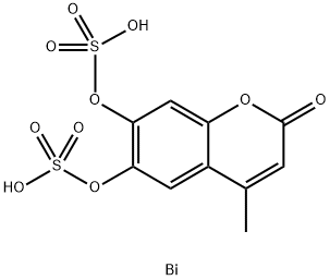 bismuth (4-methyl-2-oxo-2H-1-benzopyran-6,7-diyl)disulphate (2:3) Struktur