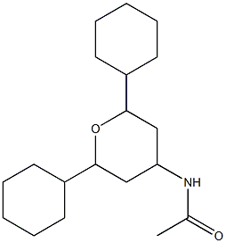 4-ACETYLAMINO-2,6-DICYCLOHEXYL-TETRAHYDROPYRANE Struktur