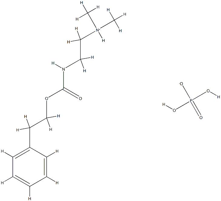 dihydroxy-oxido-oxo-phosphorane, dimethyl-[2-(phenethyloxycarbonylamin o)ethyl]azanium Struktur