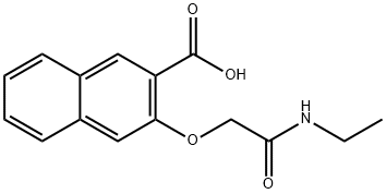 3-[(ethylcarbamoyl)methoxy]naphthalene-2-carboxylic acid Struktur