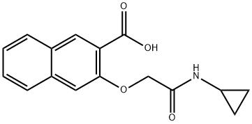 3-[(cyclopropylcarbamoyl)methoxy]naphthalene-2-carboxylic acid Struktur