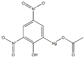 3,5-DINITRO-2-HYDROXYPHENYLMERCURY(II)ACETATE Struktur