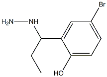 4-bromo-2-(1-hydrazinylpropyl)phenol Struktur