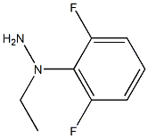 1-(1-(2,6-difluorophenyl)ethyl)hydrazine Struktur