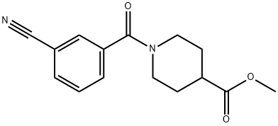 methyl 1-(3-cyanobenzoyl)piperidine-4-carboxylate Struktur