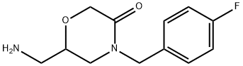 6-(AMINOMETHYL)-4-(4-FLUOROBENZYL)MORPHOLIN-3-ONE Struktur