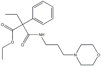 N-(3-Morpholinopropyl)phenylethylmalonamidic acid ethyl ester Struktur