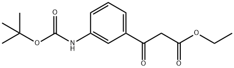 3-(3-TERT-BUTOXYCARBONYLAMINO-PHENYL)-3-OXO-PROPIONIC ACID ETHYL ESTER Struktur