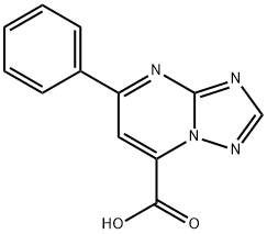 5-phenyl-[1,2,4]triazolo[1,5-a]pyrimidine-7-carboxylic acid Struktur