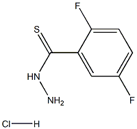 Benzenecarbothioic acid, 2,5-difluoro-, hydrazide, hydrochloride (1:1) Struktur