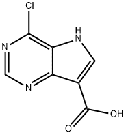 4-Chloro-5H-pyrrolo[3,2-d]pyriMidine-7-carboxylic acid Struktur