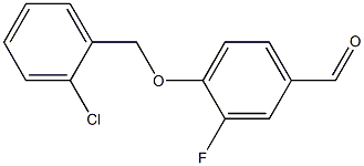 4-[(2-chlorophenyl)methoxy]-3-fluorobenzaldehyde Struktur