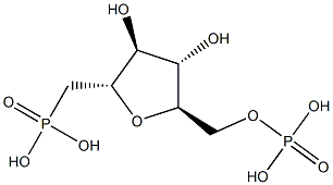 2,5-anhydro-1-deoxy-1-phosphonohexitol-6-phosphate Struktur