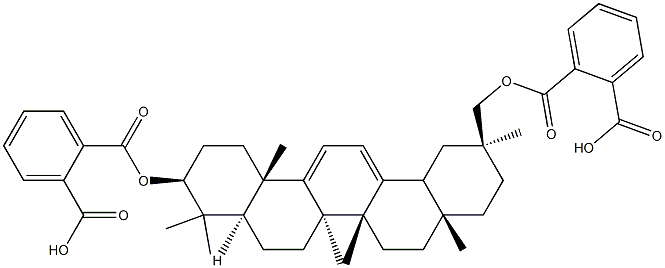 olean-11,13(18)-diene-3,30-diol dihemiphthalate, disodium salt Struktur