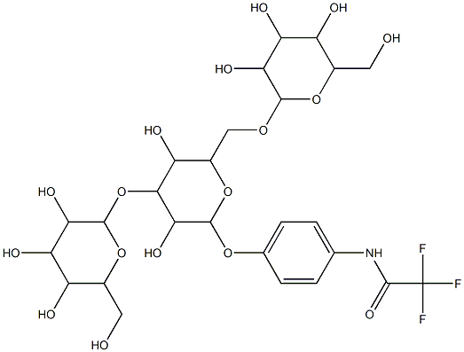 4-trifluoroacetamidophenylmannopyranosyl-(1-3)-O-(mannopyranosyl-(1-6))-mannopyranoside Struktur