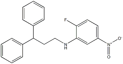 (3,3-Diphenyl-propyl)-(2-fluoro-5-nitro-phenyl)-amine Struktur