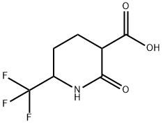 2-OXO-6-(TRIFLUOROMETHYL)PIPERIDINE-3-CARBOXYLIC ACID Struktur