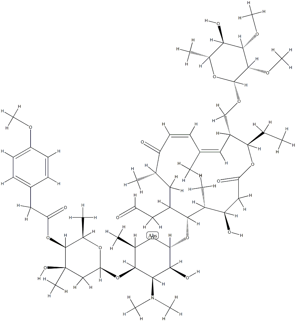 4''-O-(4-methoxyphenyl)acetyltylosin Struktur